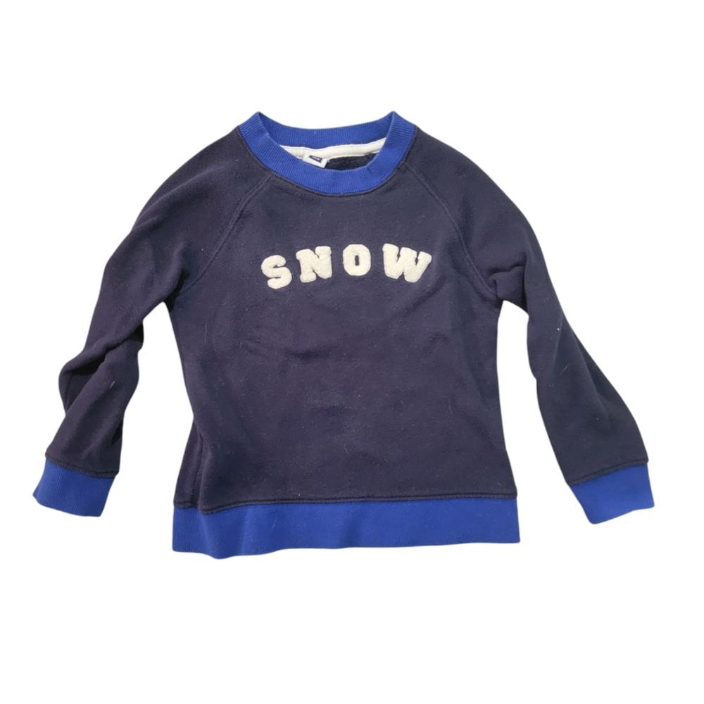 Janie and Jack Snow Fuzzy Graphic Sweatshirt Size 3T Unisex